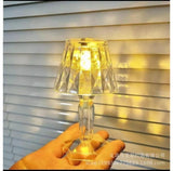 Small White Crystal Night Lamp - 1 Pc Golden Light