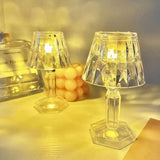 Small White Crystal Night Lamp - 1 Pc Golden Light
