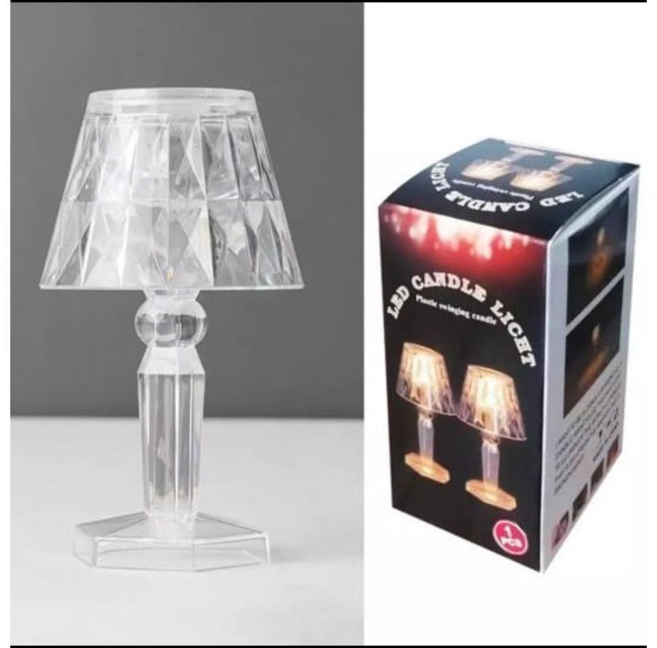 Small White Crystal Night Lamp - 1 Pc Golden Light